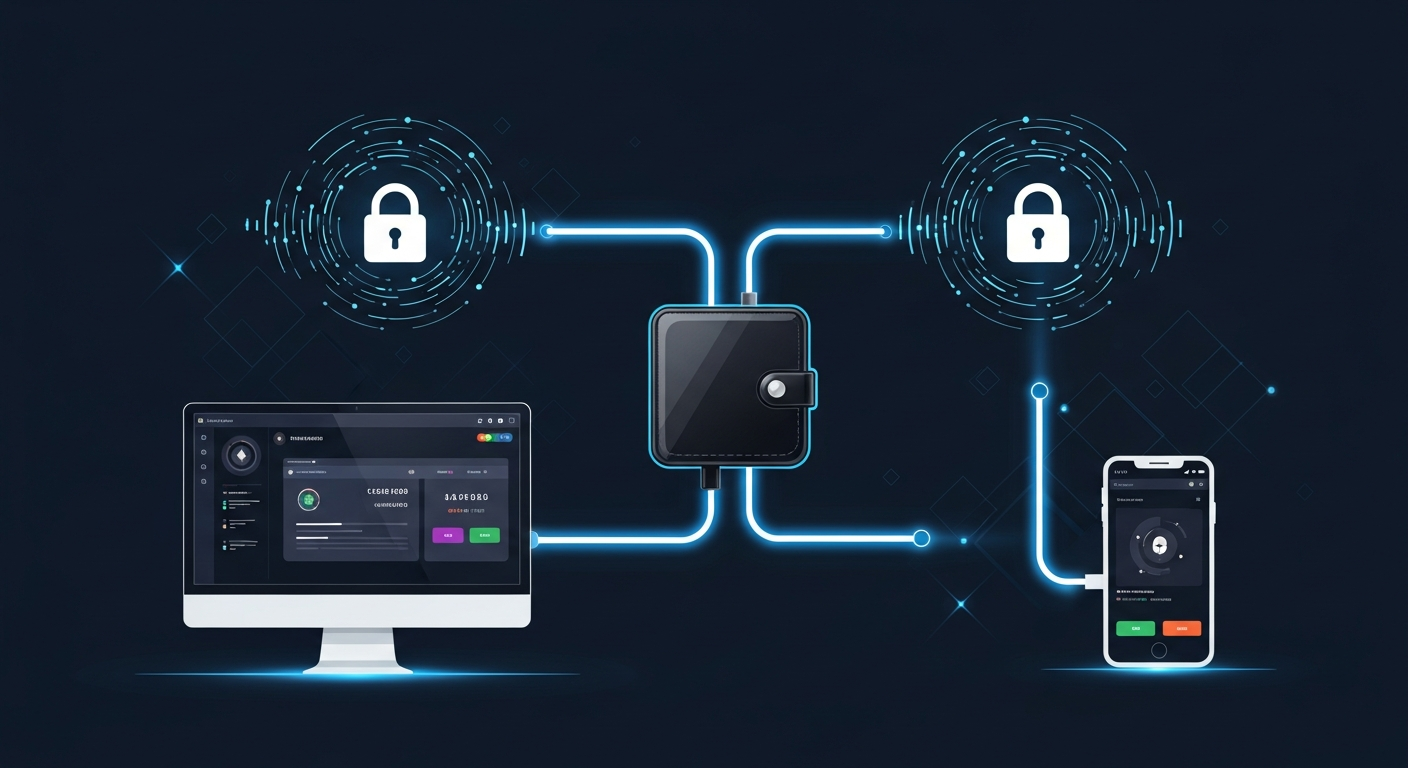 Интерфейс поддержки мультичейн Ledger Wallet для управления Bitcoin, Ethereum, Solana и тысячами цифровых активов с аппаратной степенью безопасности